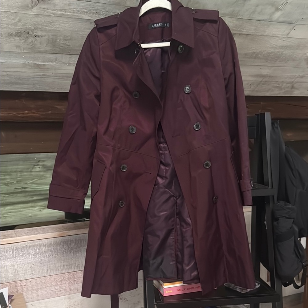 Ralph Lauren Purple Trench Coat